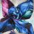 Digital blue cotton scarf