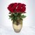 Golden Pot Of Red Roses